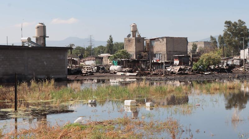 La Conchita tras desbordamiento